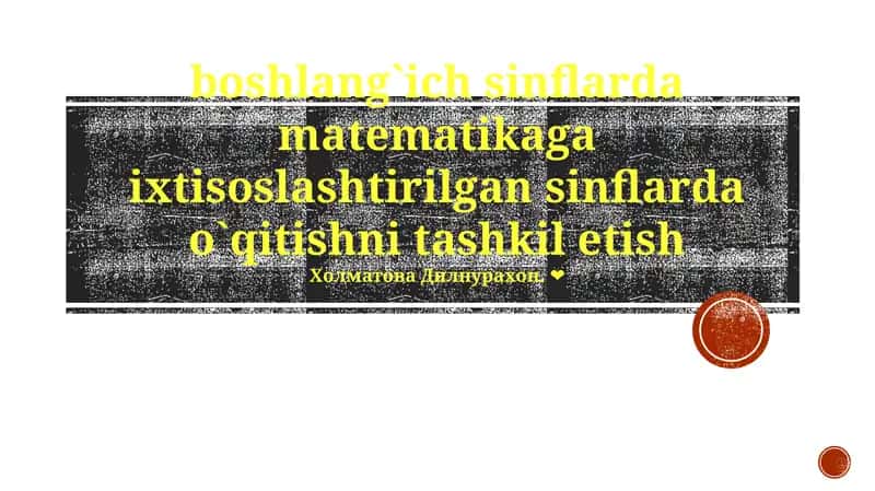 Maxsus Matematik Ehtiyojlarni Aniqlash