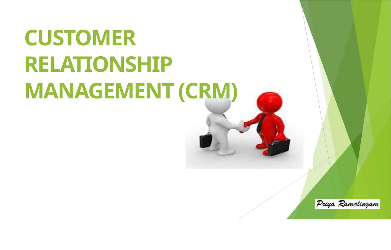 CUSTOMER RELATIONSHIP MANAGEMENT (CRM)