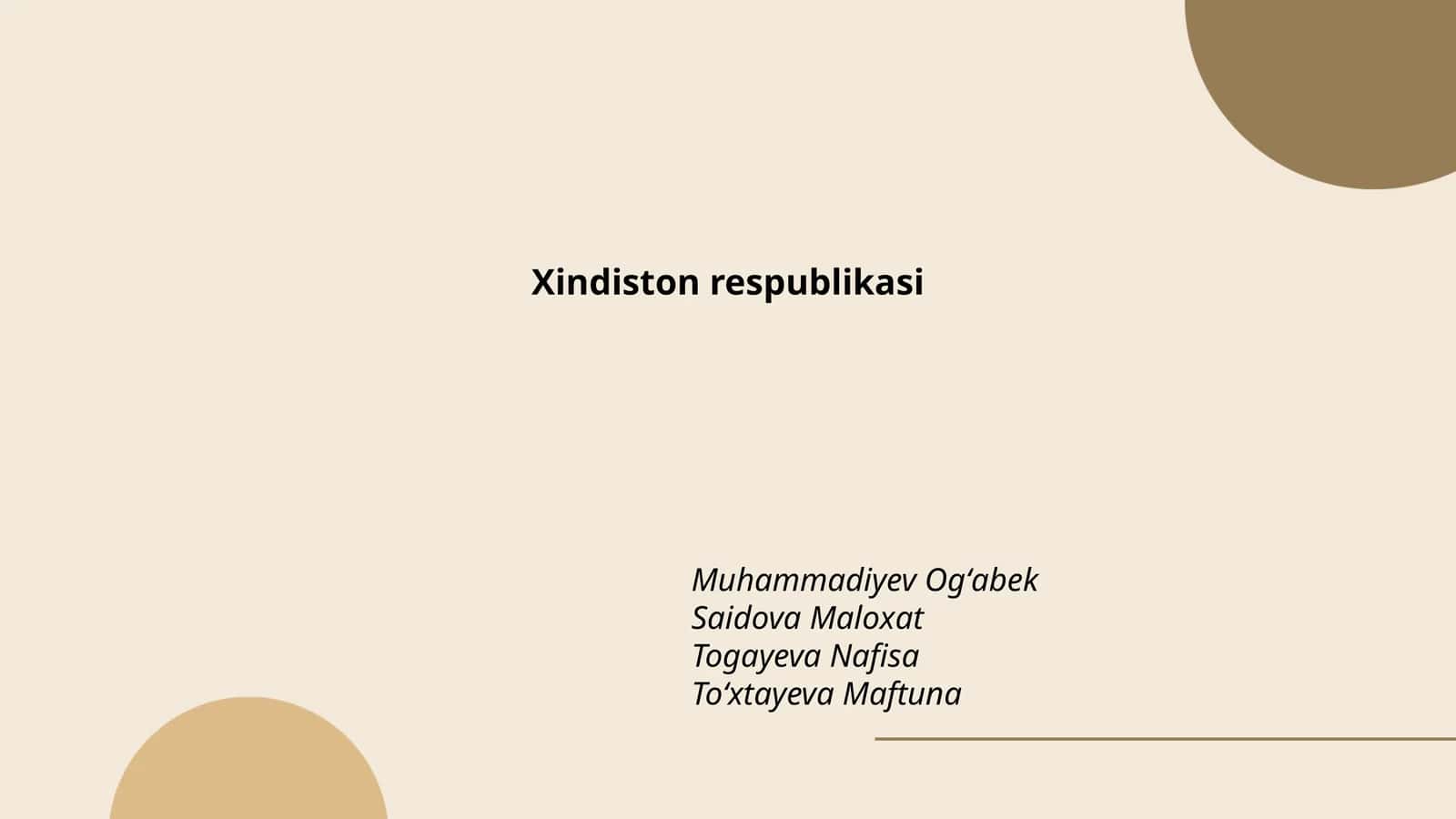 Xindiston Respublikasining tarixi