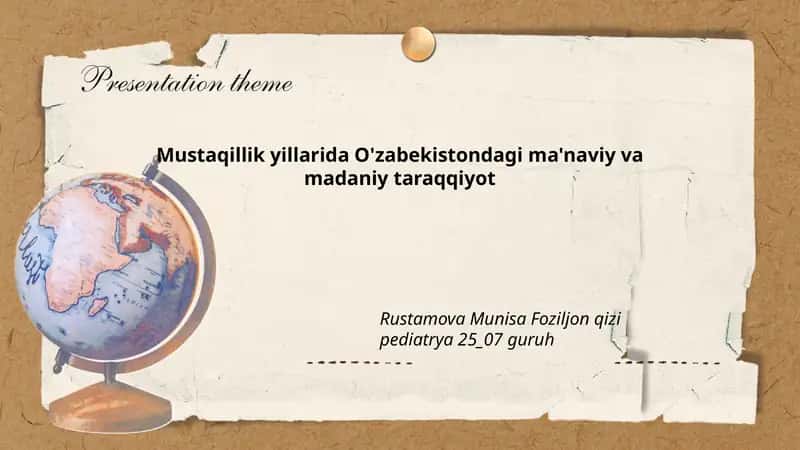 O'zbek tilining davlat tili sifatida rivojlanishi va til siyosati
