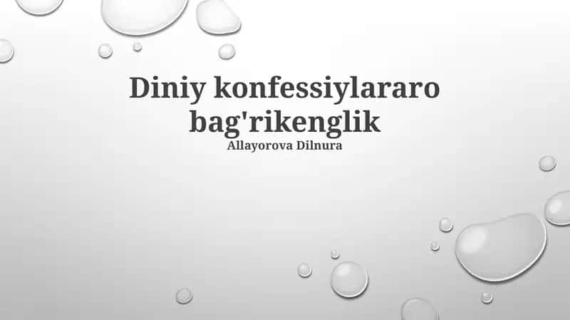 Diniy konfessiylararo bag'rikenglik