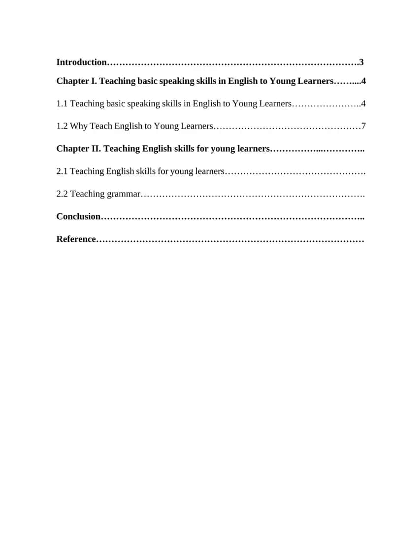 Teaching English Skills for Young Learners