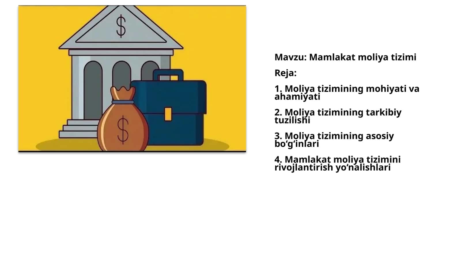 Moliya tizimining mohiyati va ahamiyati
