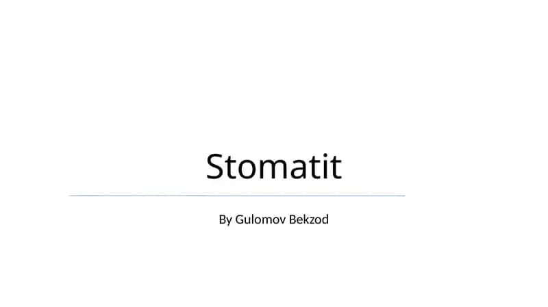 Stomatit