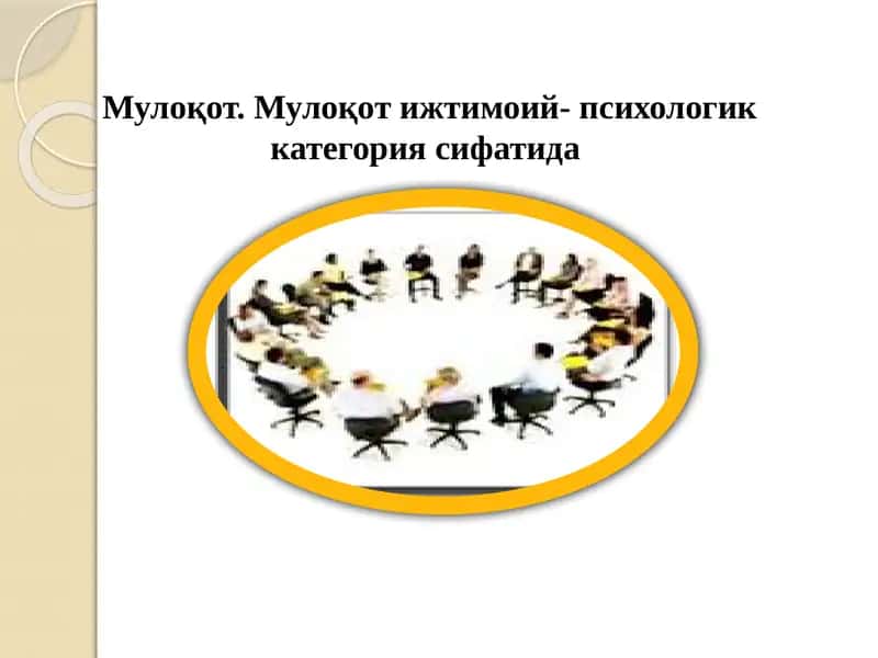 Мулоқот. Мулоқот ижтимоий- психологик категория сифатида
