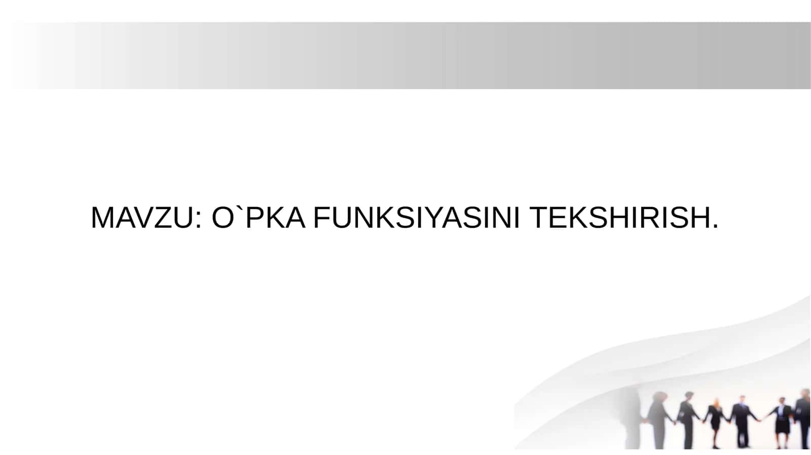 O`PKA FUNKSIYASINI TEKSHIRISH