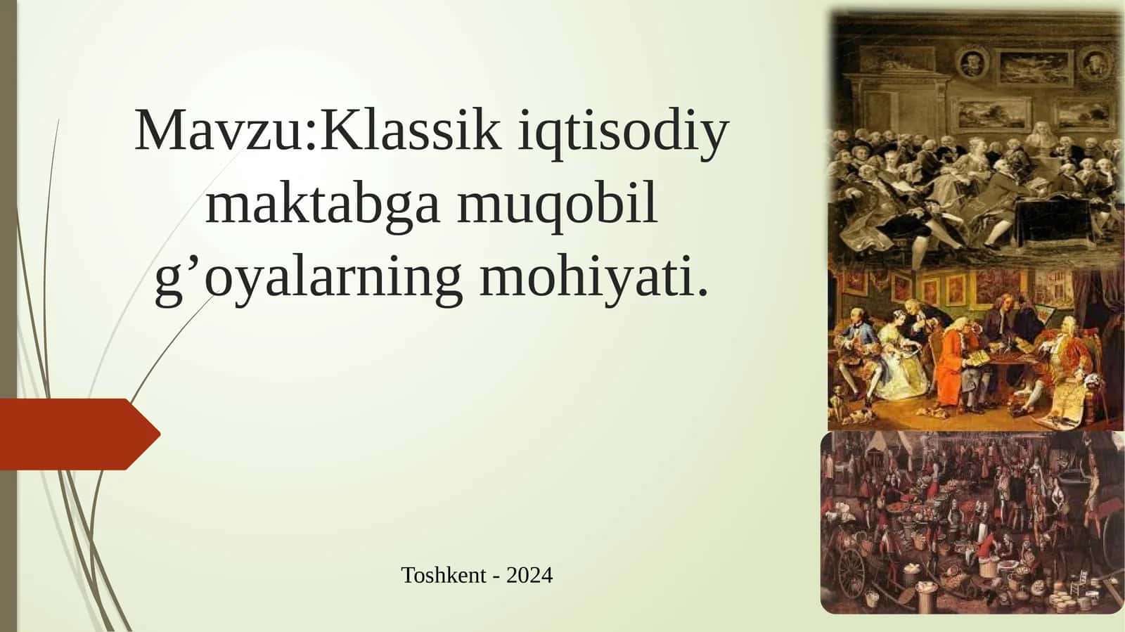 Klassik iqtisodiy maktabga muqobil g’oyalarning mohiyati