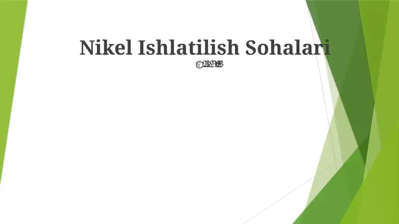 Nikel Ishlatilish Sohalari