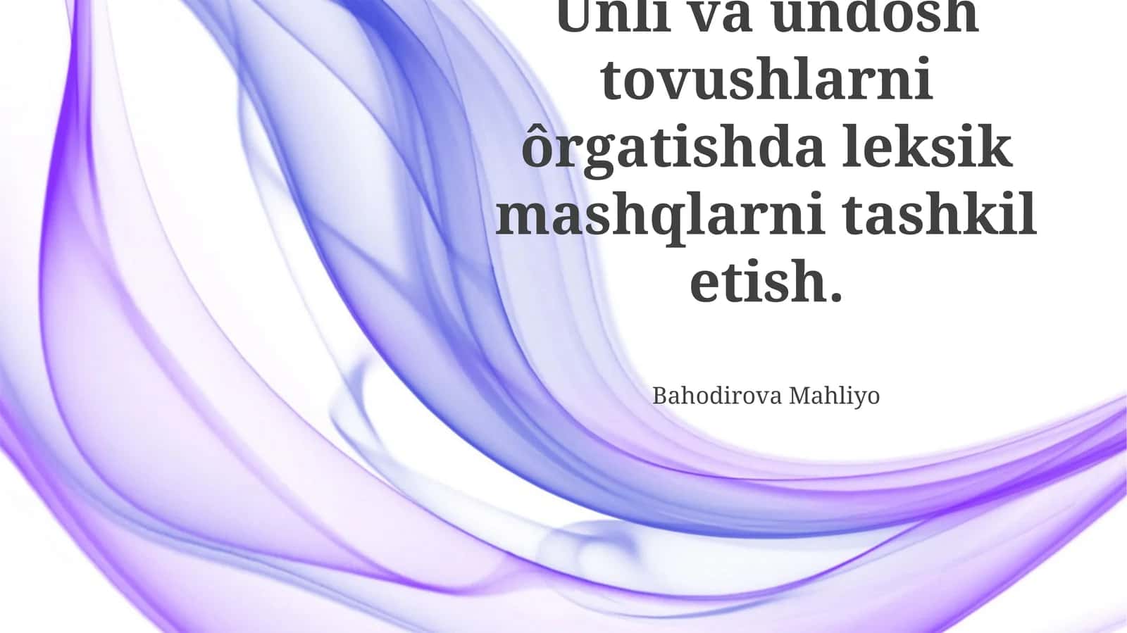 Samarali Leksik Mashqlarni Rejalashtirish va Amalga Oshirish