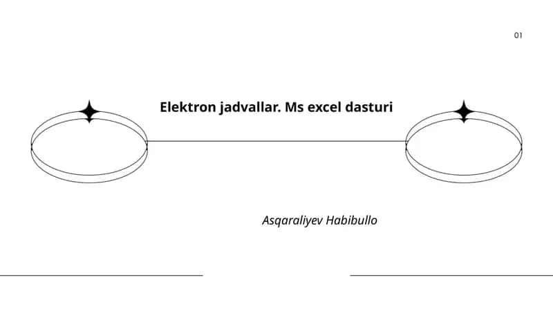 Elektron jadvallar. Ms excel dasturi