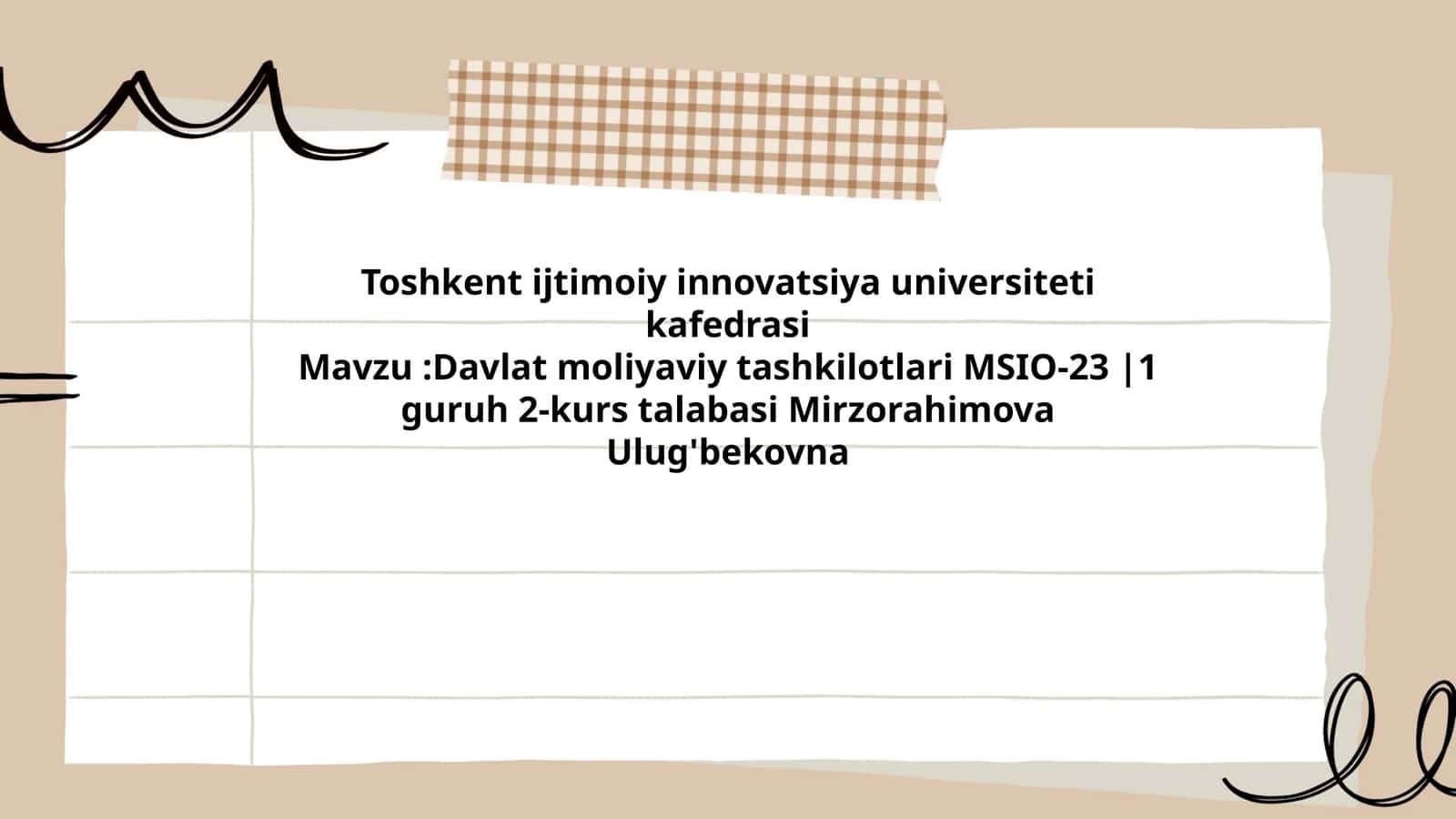 Davlat moliyaviy tashkilotlari MSIO-23