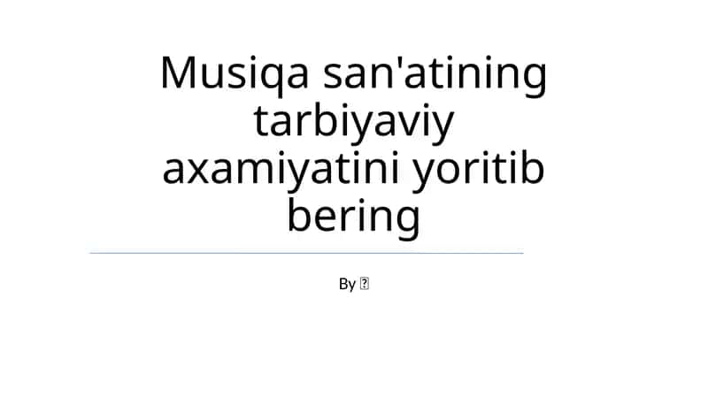 Musiqa ta'limi