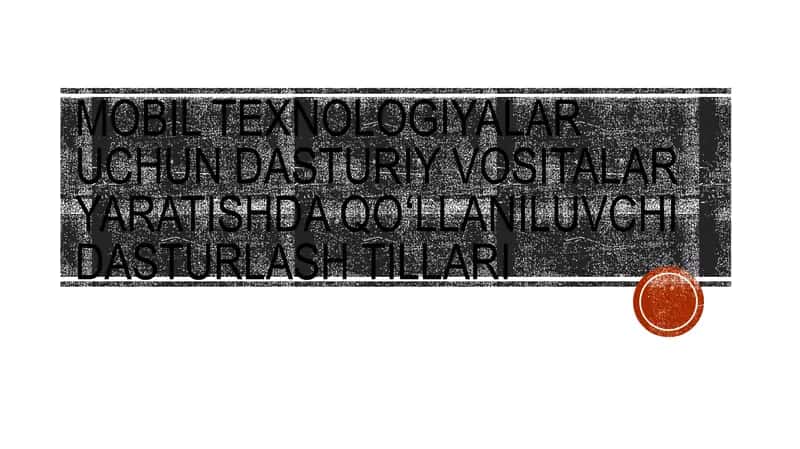 Dasturlashtillar