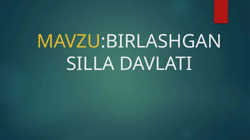 Birlashgan Silla Davlati