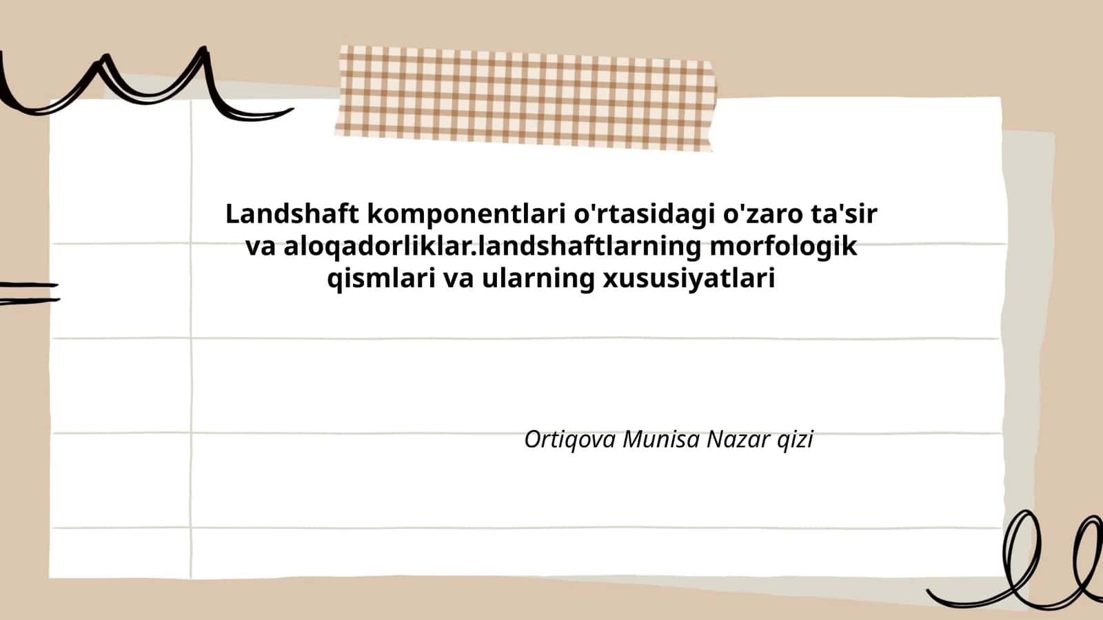 Landshaft komponentlari
