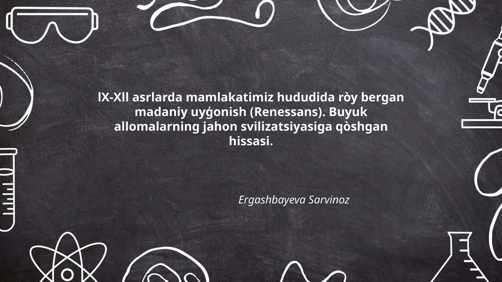 IX-XII asrlarda mamlakatimiz hududida ròy bergan madaniy uyģonish