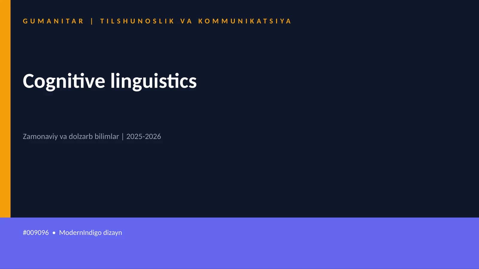 Cognitive linguistics