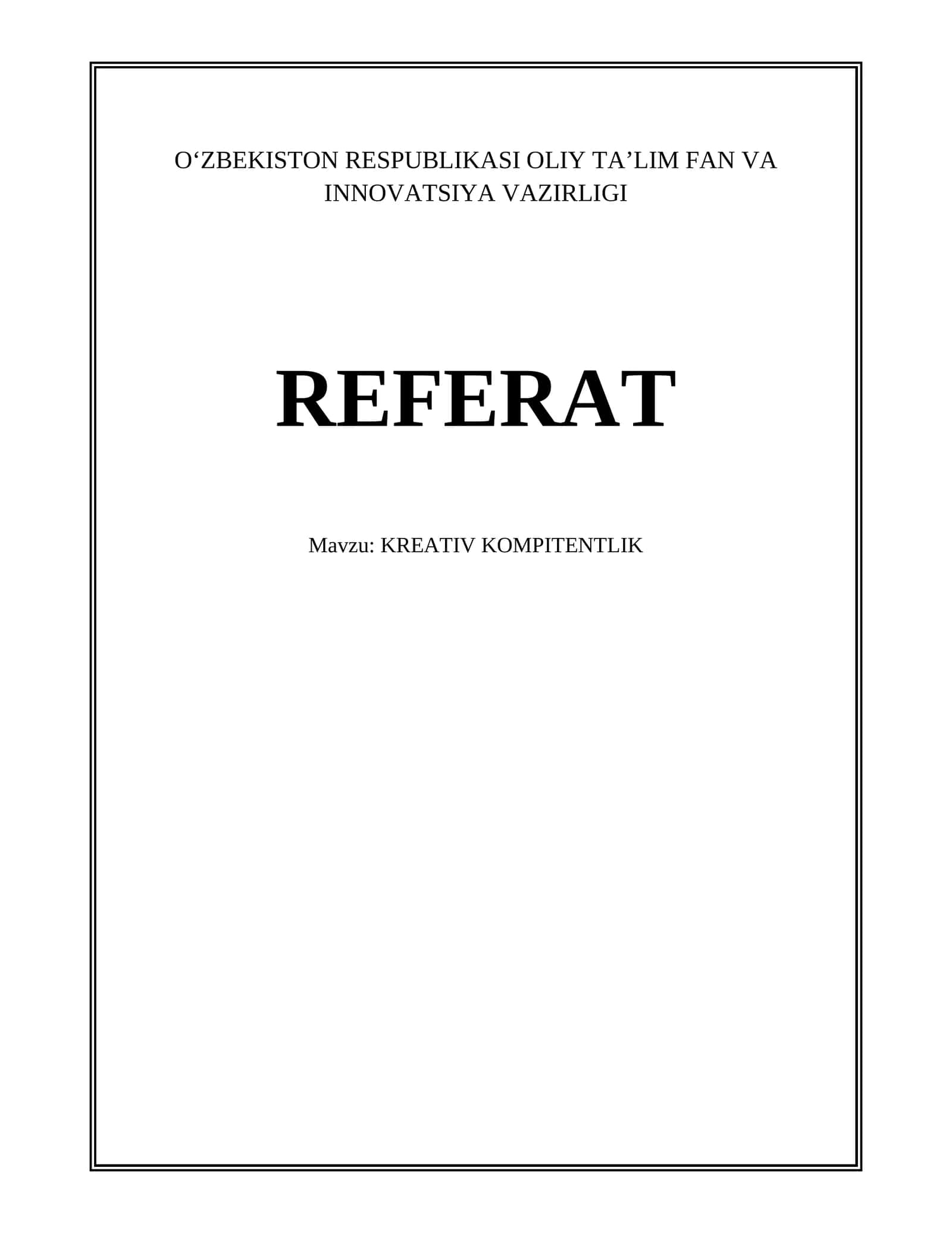 KREATIV KOMPITENTLIK