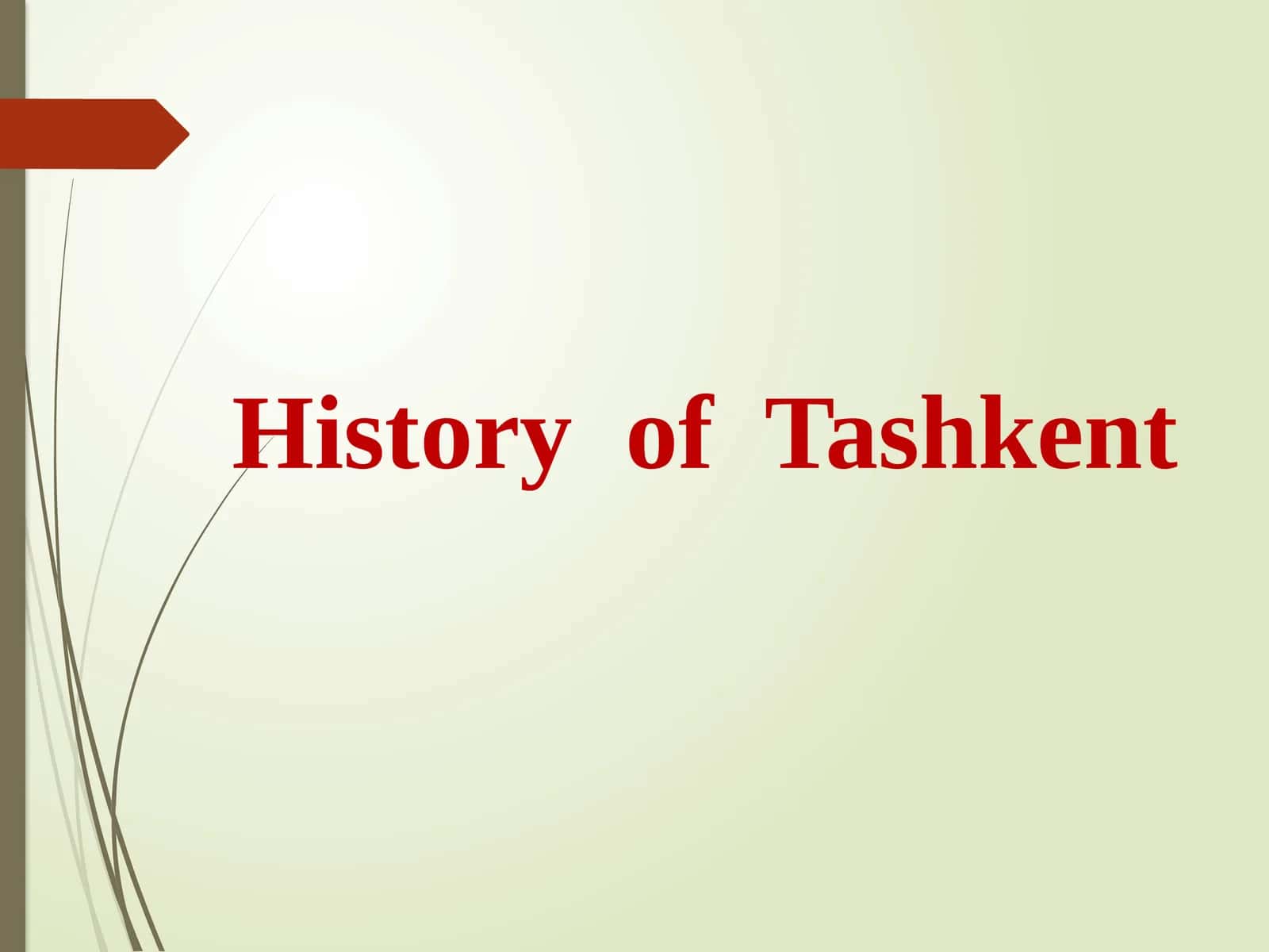 History of Tashkent