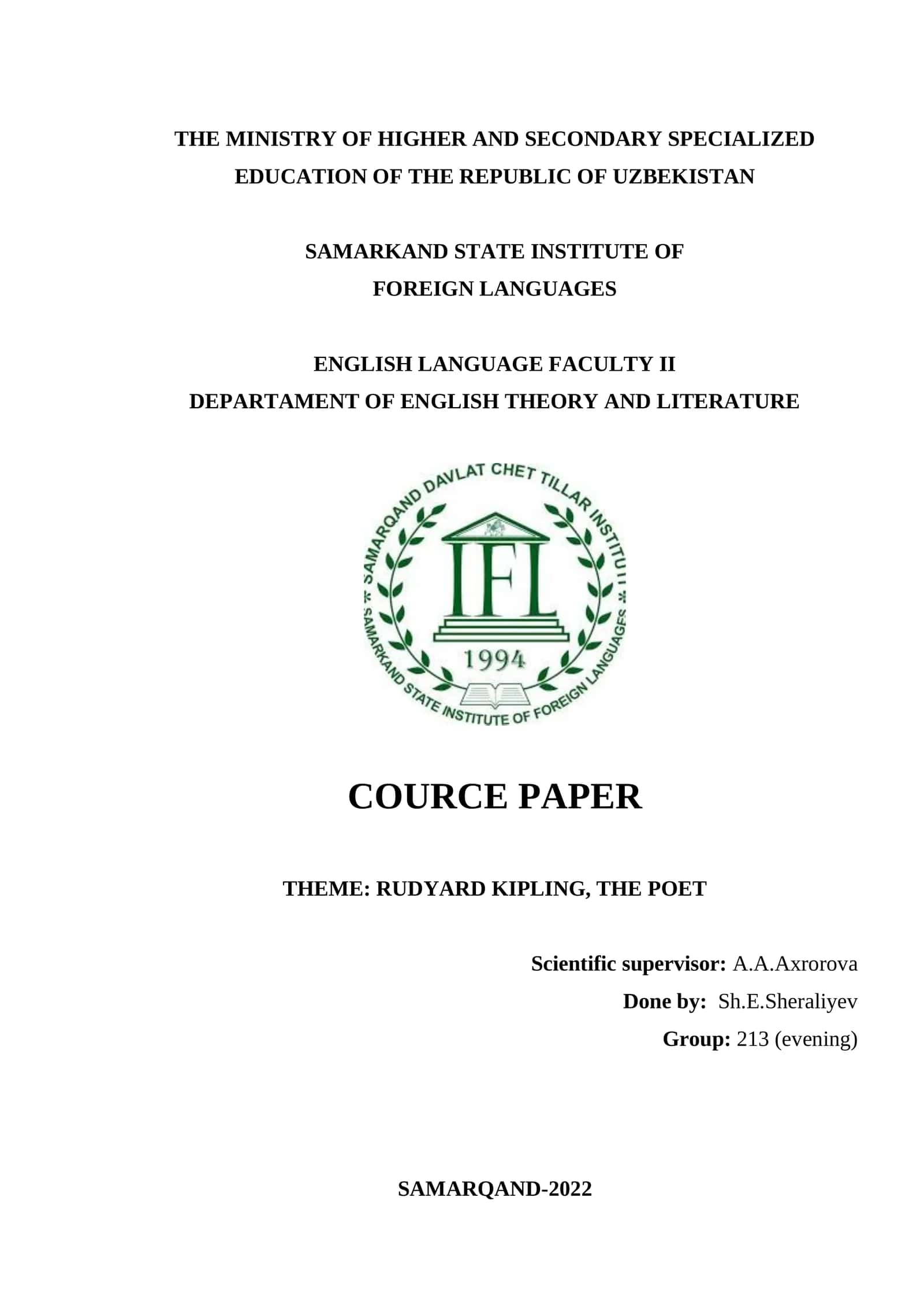 RUDYARD KIPLING, THE POET