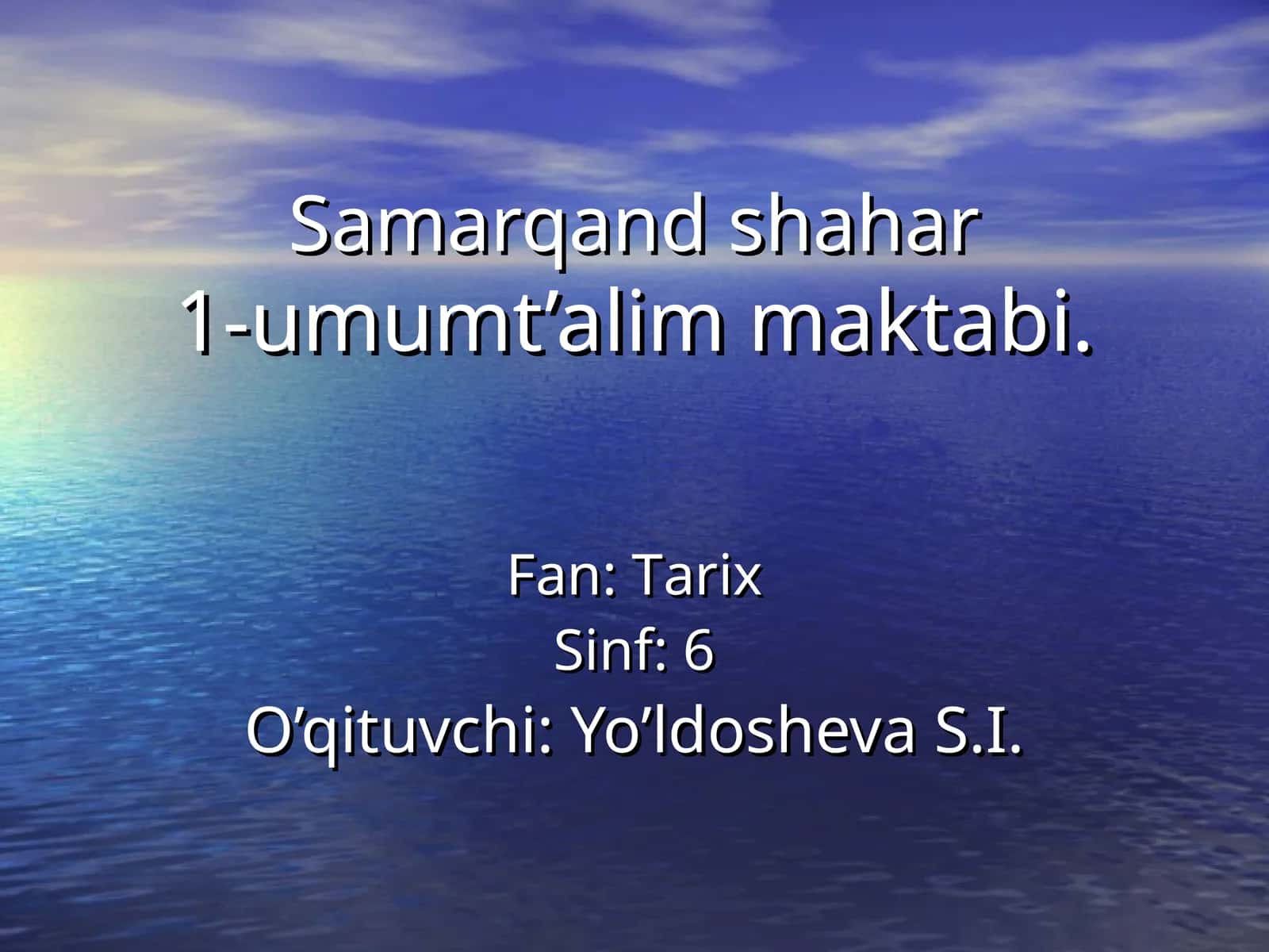 Samarqand shahar1-umumt’alim maktabi