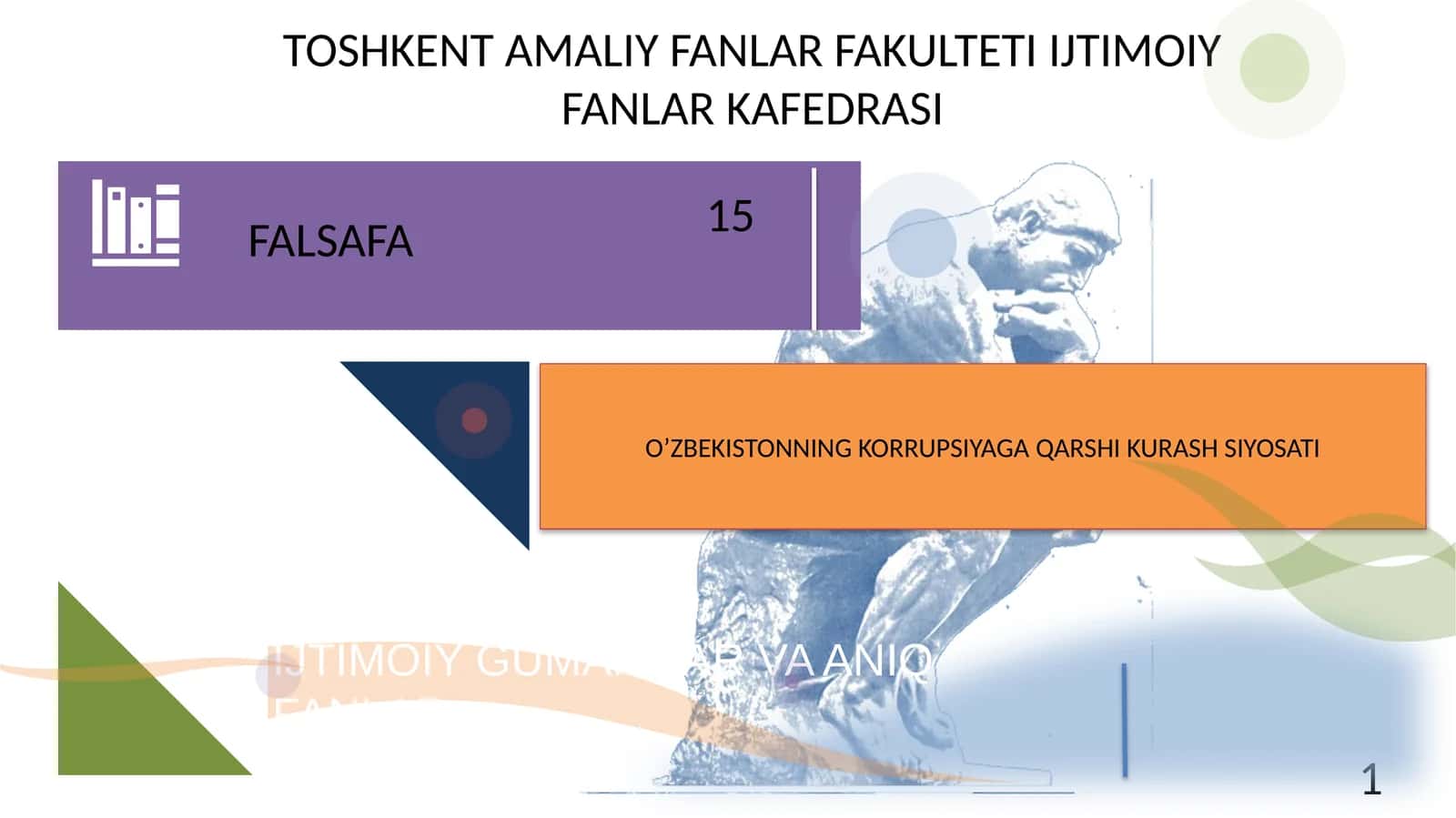 O'ZBEKISTONNING KORRUPSIYAGA QARSHI KURASH SIYOSATI