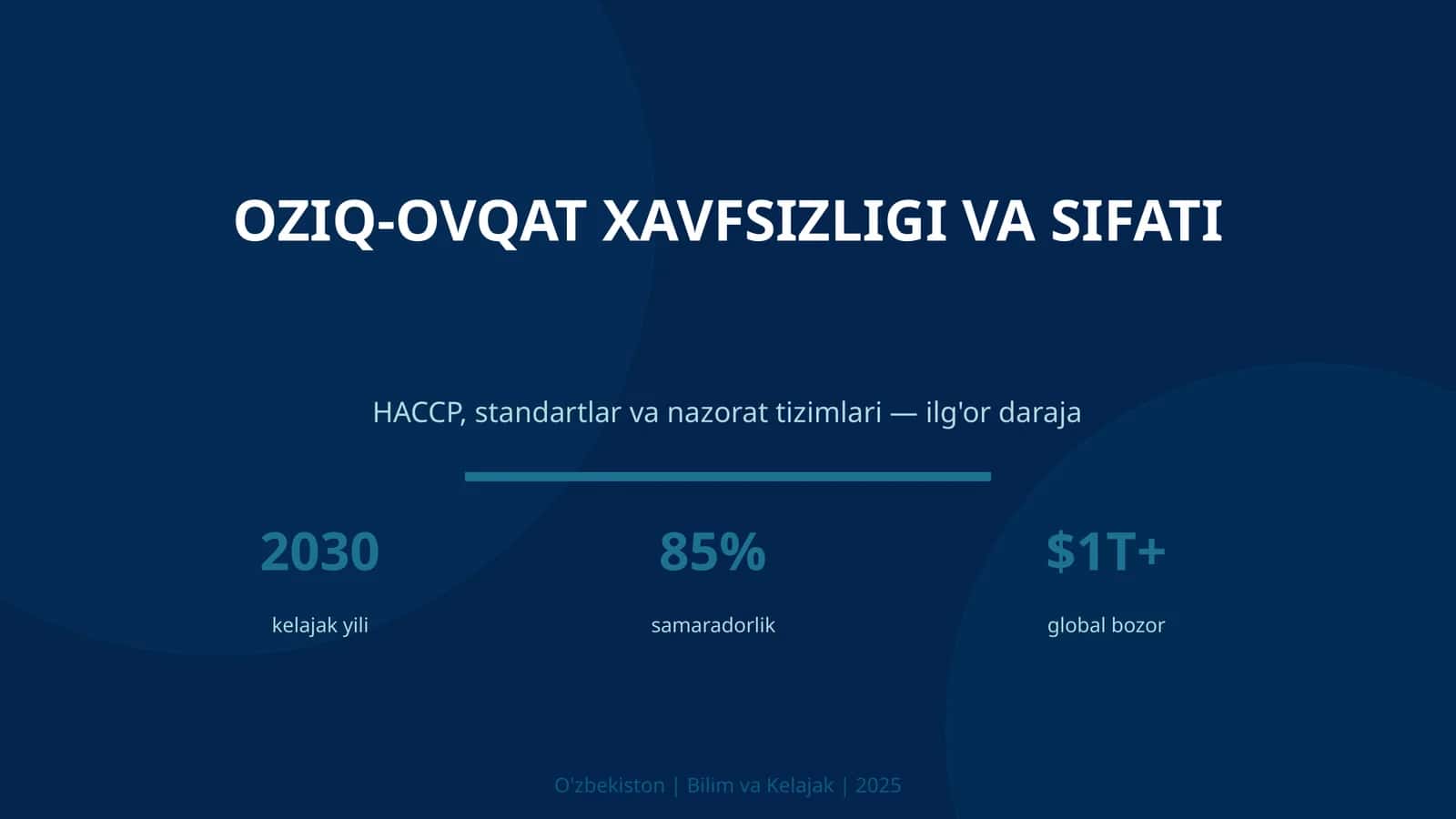 Oziq-ovqat xavfsizligi va sifati