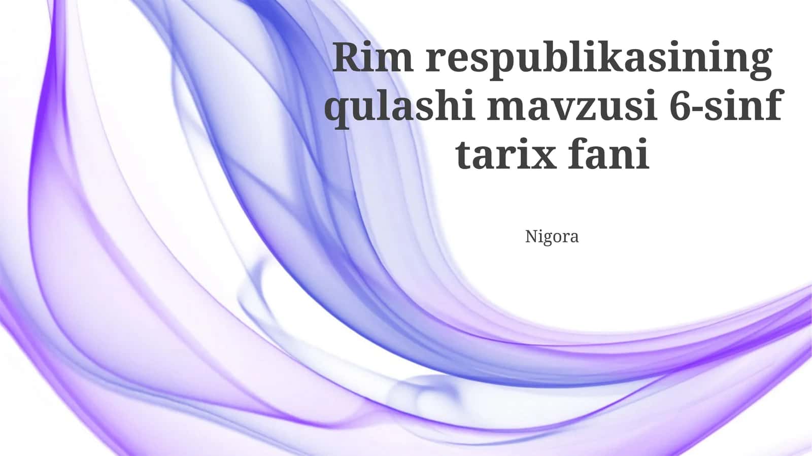 Rim respublikasining qulashi mavzusi 6-sinf tarix fani