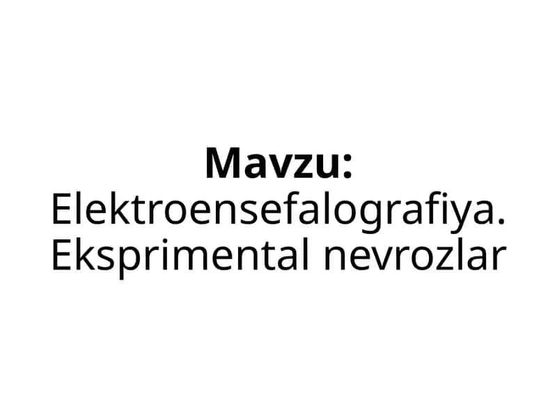 Elektroensefalografiya