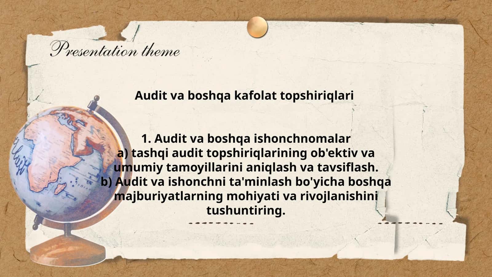 Audit va boshqa kafolat topshiriqlari
