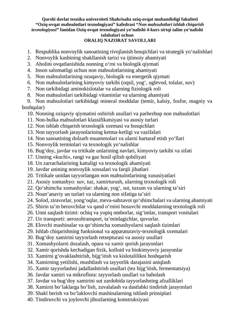 Oziq-ovqat texnologiyasi