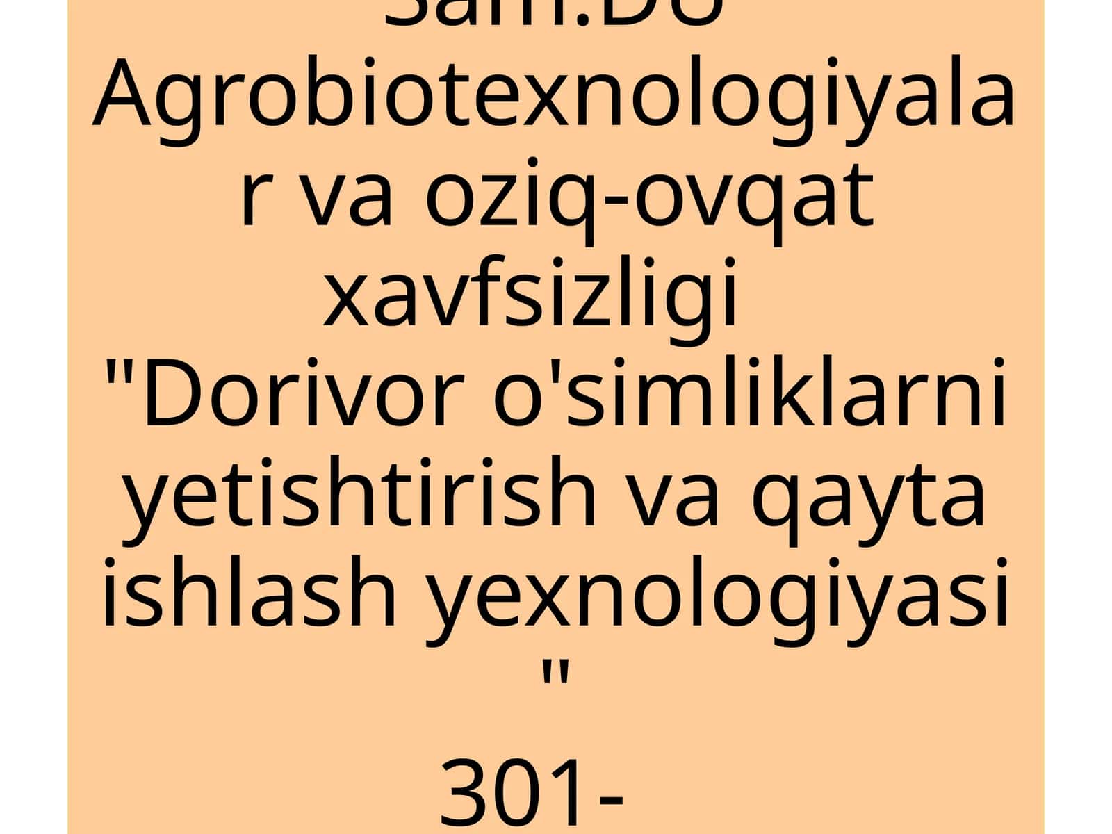 Dorivoro'simliklarxomashyolarinitayyorlash,saqlashvaqaytaishlash