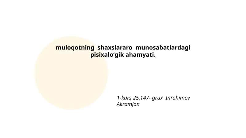 Empatiya va Shaxslararo Munosabatlarda Psixologik Ahamiyati