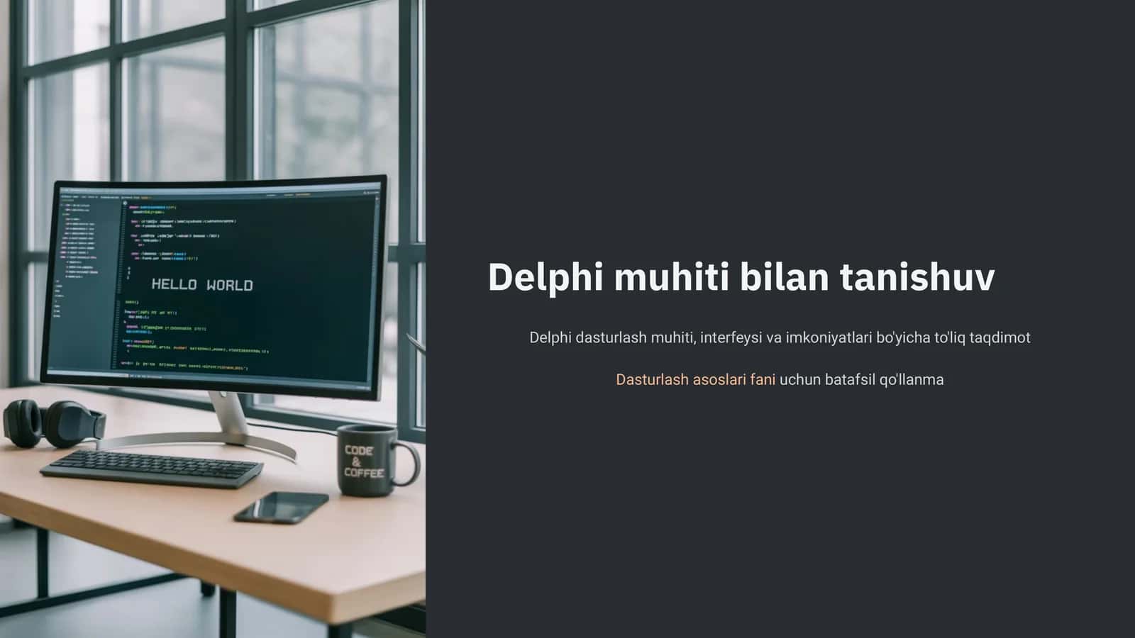 Delphi dasturlash muhiti