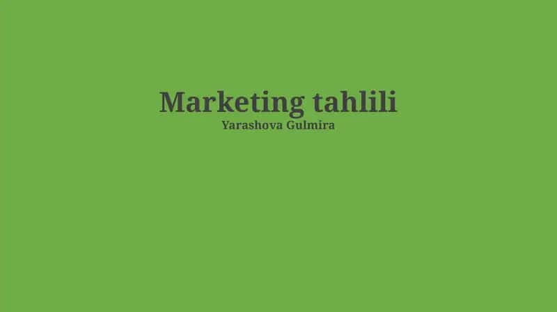 Marketing tahlili