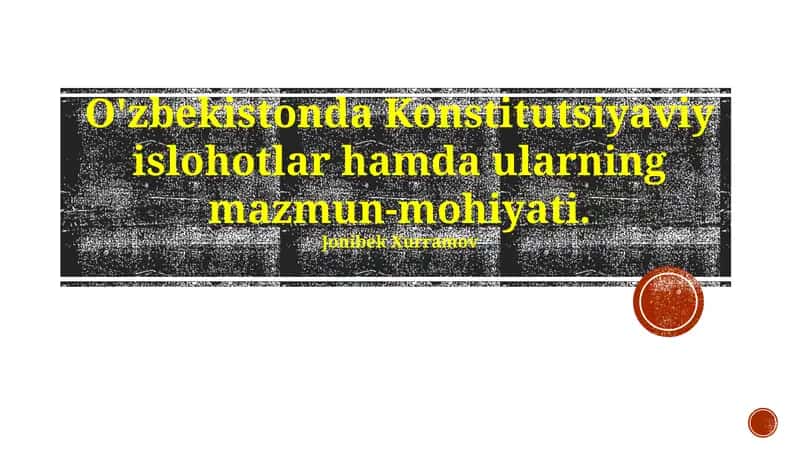 Konstitutsiyaviy islohotlar tarixi