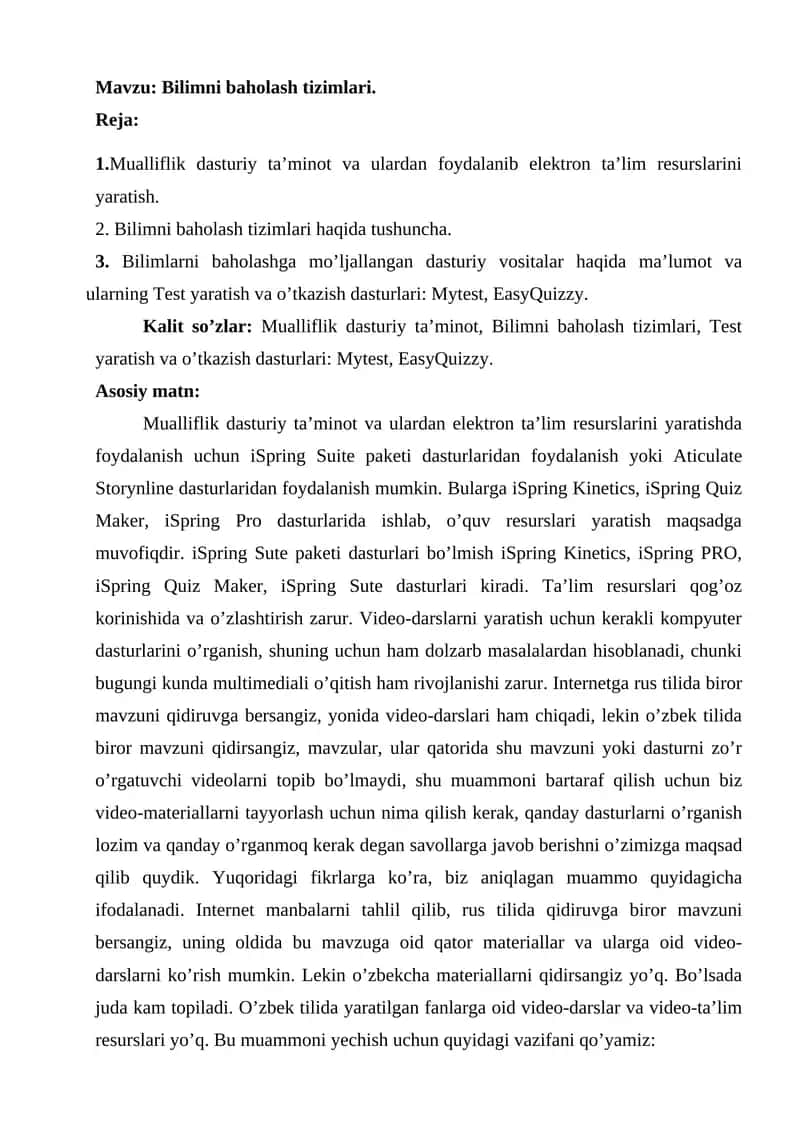 Bilimni baholash tizimlari