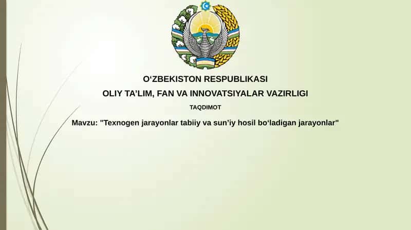 Texnogen jarayonlar