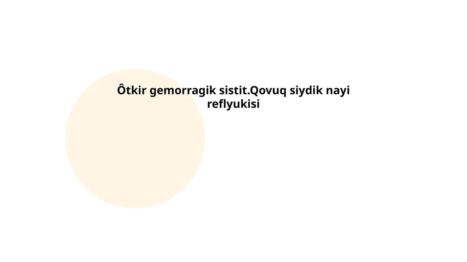 O'tkir gemorragik sistit