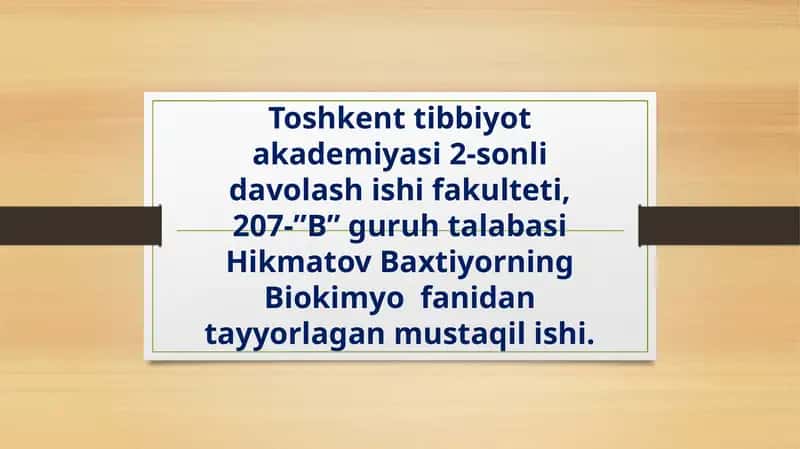 Biologik oksidlanish