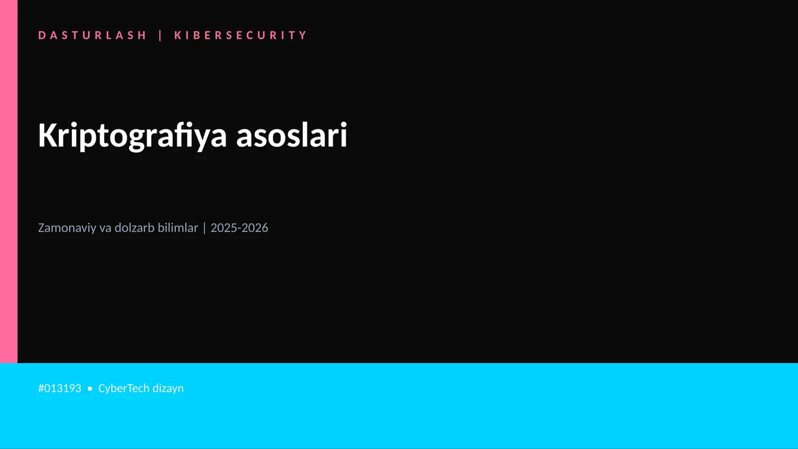 Kriptografiya asoslari
