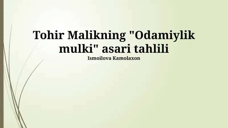 Odamiylik mulki