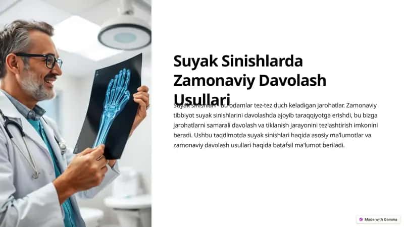 Suyak Sinishlarda Zamonaviy Davolash Usullari