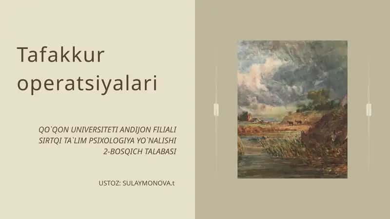 Tafakkur operatsiyalari