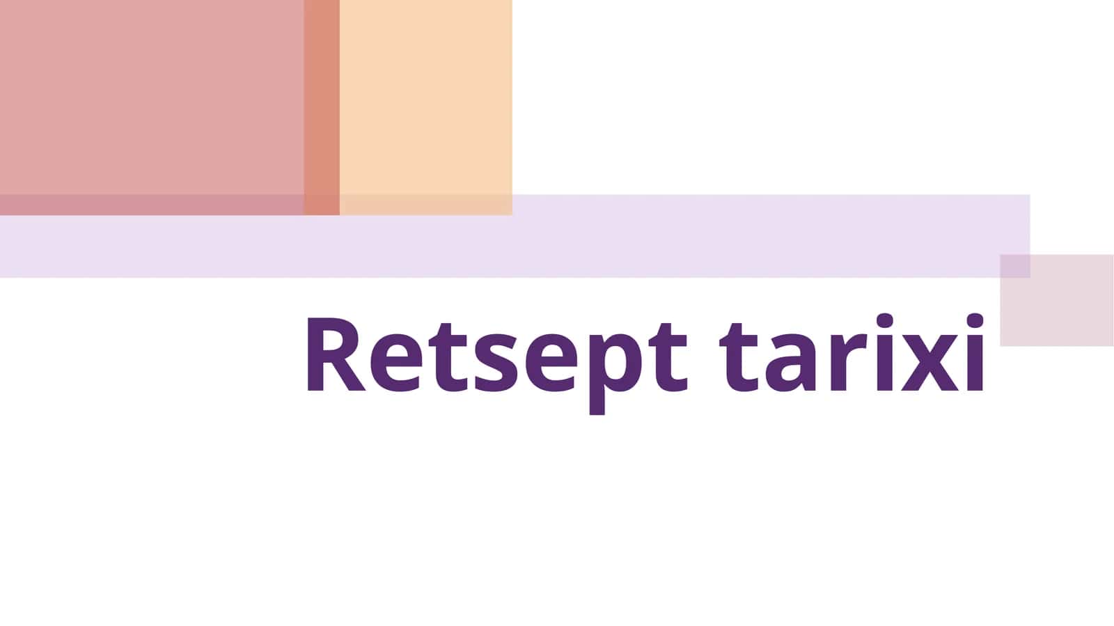 Retsepttarixi