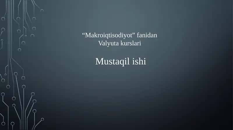 Valyutakurslari Mustaqilishi
