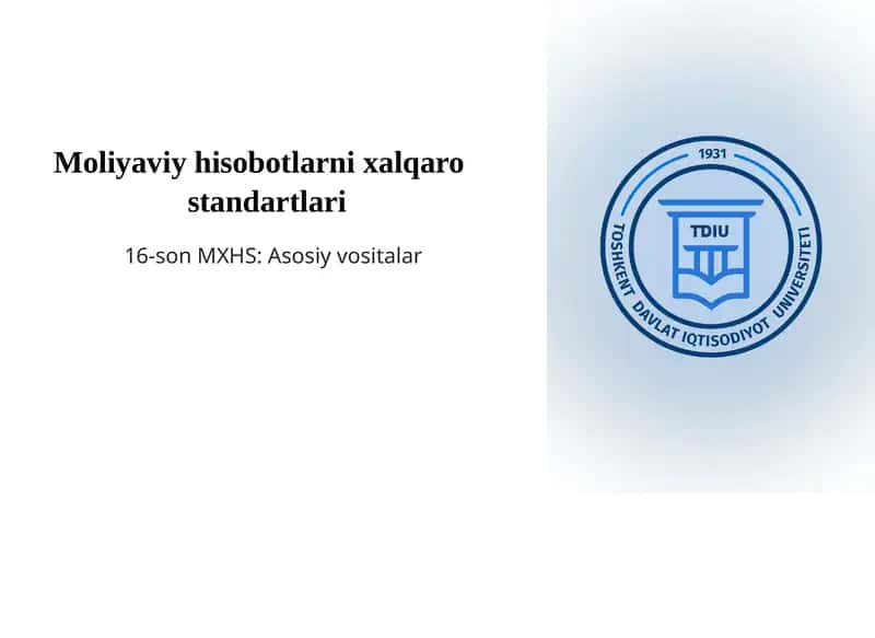 16-son MXHS: Asosiy vositalar