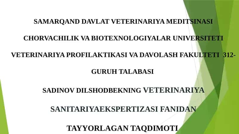 VETERINARIYA EKSPERTIZASI