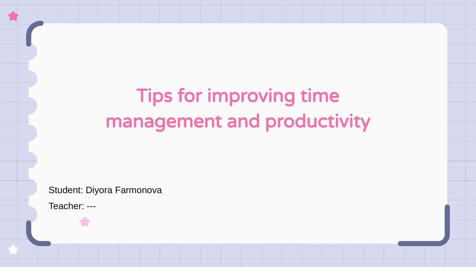 Time Management Tips