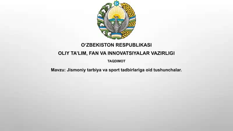 Jismoniy tarbiya va sport tadbirlari